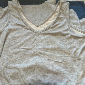 Softies Gray V-Neck Tank Top